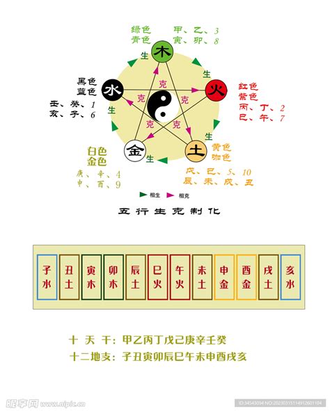 十天干五行|天干地支五行对照表图 阴阳五行